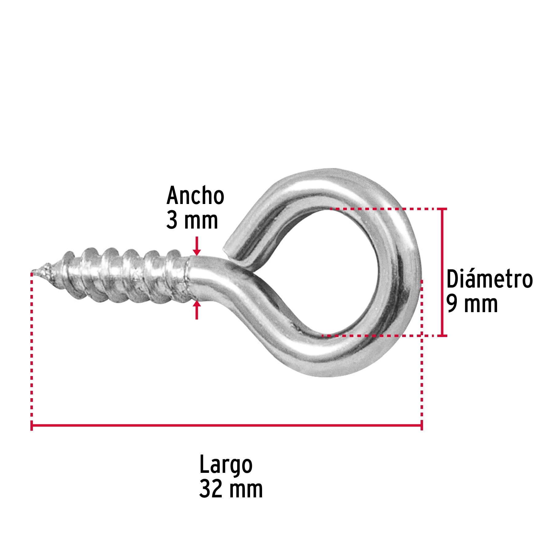 Armellas cerradas, Armellas y Alcayatas Roscadas - Imagen 2