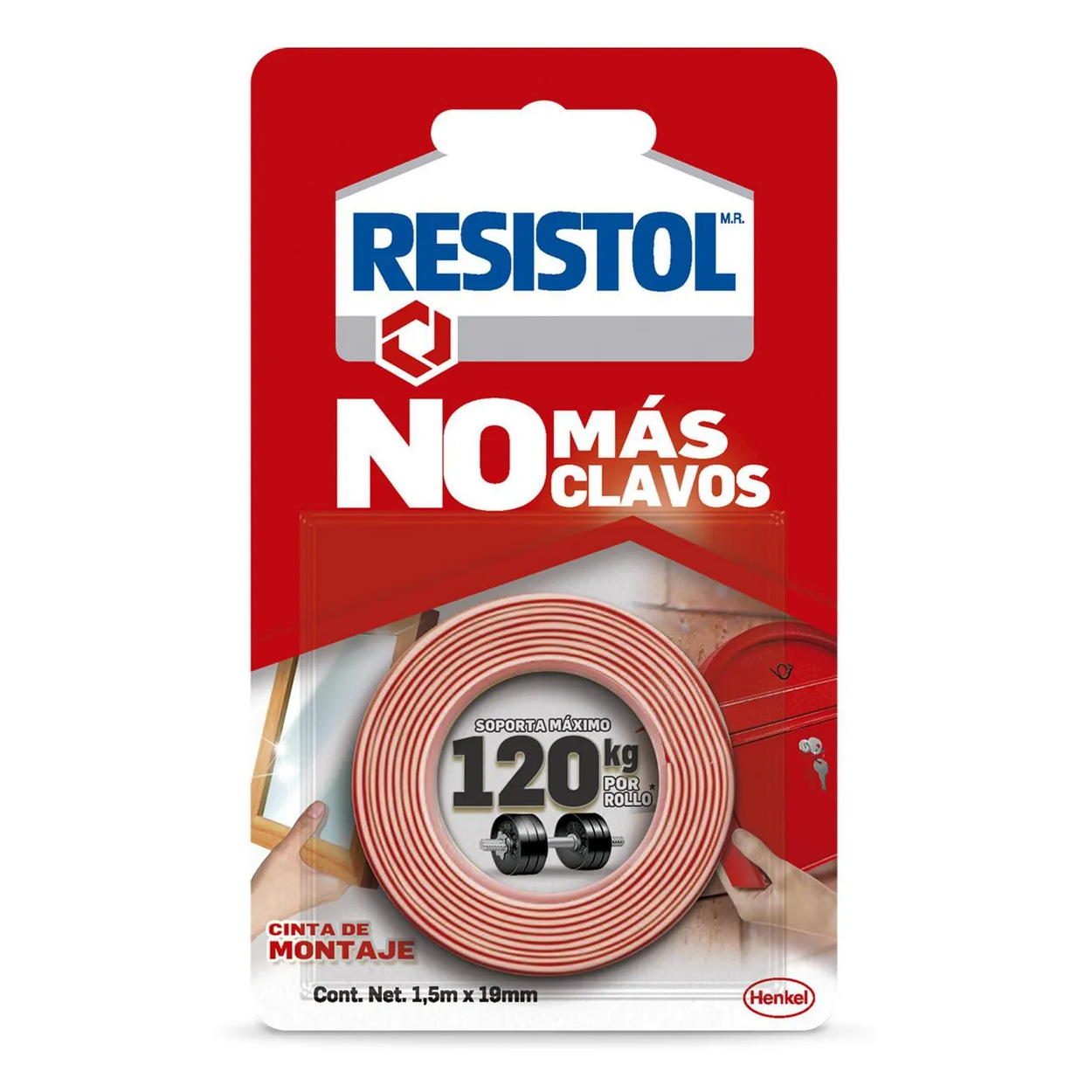 RESISTOL CINTA NO MÁS CLAVOS 120 Kg